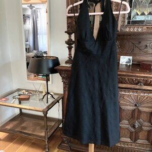 Summer Cotton Line Halter Dress